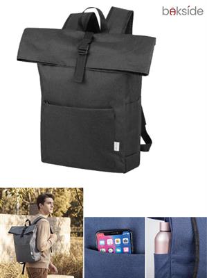 BK524 Zaino Beat rPet Allungabile PC bag BAKSIDE Nero