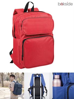Zaino Flux 2 tasche esterne PC bag BAKSIDE BK525 Rosso