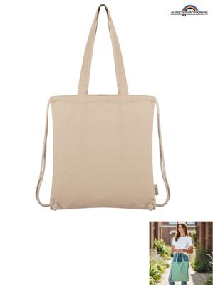 PG178 Borsa Shopper/Zaino Cotone Riciclato Ecru