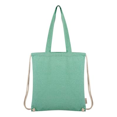 PG178 Borsa Shopper/Zaino Cotone Riciclato Verde Lime