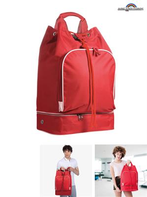 Pg274 Equipe Sacca Zaino In Nylon Rosso 31X56X25