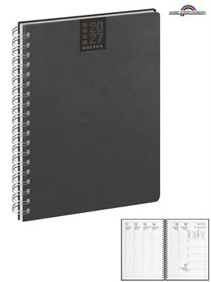 Agenda CALAMUS Settimanale Spiralata 17x24 Nero