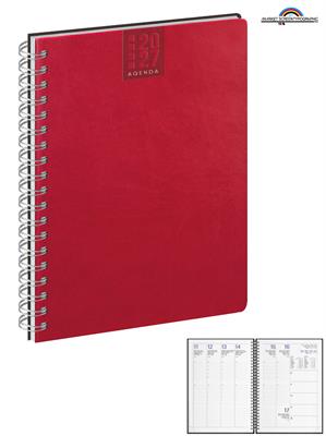 Agenda CALAMUS Settimanale Spiralata 17x24 Rosso