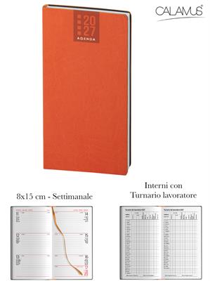 CL350 Agenda CALAMUS Settimanale Tascabile 8X15 Arancione