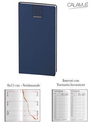 CL350 Agenda CALAMUS Settimanale Tascabile 8X15 Blu Scuro