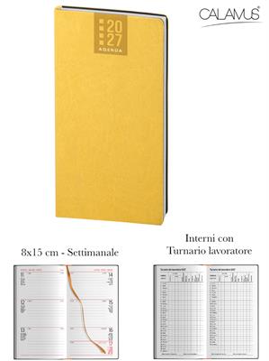 CL350 Agenda CALAMUS Settimanale Tascabile 8X15 Giallo