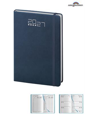 Pb287 Agenda Settimanale Tascabile Cm.9X14 Blu Scuro